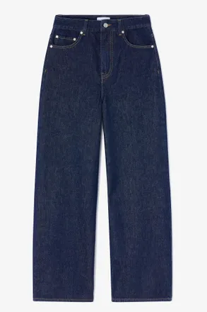 Ganni Navy Dark Rinse Lari Jeans - Size 24W/33L Organic Cotton