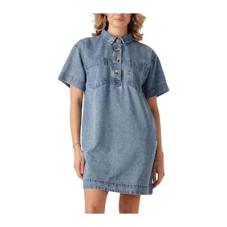 Notre-V Dames, Jurken, Blauw, Maat: 2XL Denim