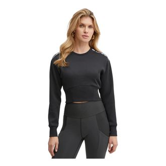 Plein Sport Fitness, Dames, Zwart, L, Polyester, Cropped sweatshirt