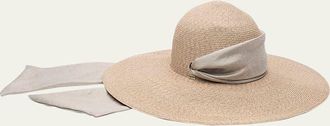 Eugenia Kim Bunny Floppy Sun Hat w/ Pull-Though Scarf