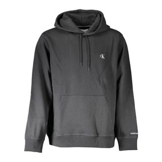Calvin Klein Black Hooded Sweatshirt with Embroidery