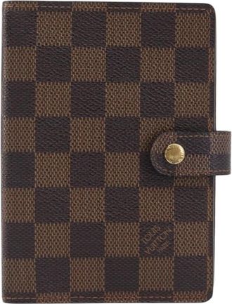 Louis Vuitton Ring Agenda Cover Damier Brown Canvas Briefcase Bag (Pre-Owned)