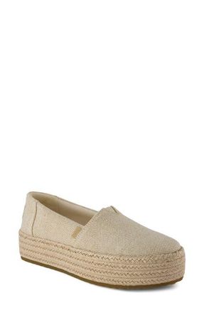 Toms Valencia Platform Espadrille in Gold at Nordstrom, Size 5.5