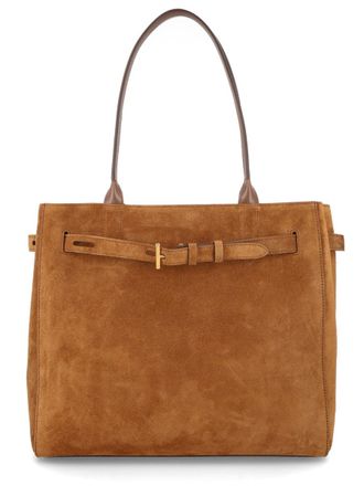 Tom Ford Suede Leather Belt Detail Tote Bag