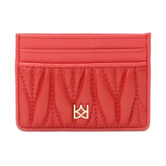 Kazar Accessoires, Dames, Rood, ONE Size, Leer, Kleine platte portemonnee voor kaarten en documenten