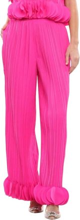 Why Dress Pleated Wide Leg Pants In Hot Pink