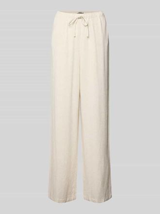 Only Loose Fit Weite Hose aus Viskose-Leinen-Mix Modell SIESTA in Ecru, Gr&ouml;&szlig;e XL/30