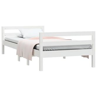 Berkfield Home Beautiful Bed Frame White 90x200 cm Solid Wood Pine