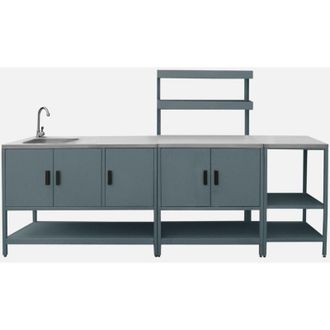 Sweeek Cucina da esterno, 3 moduli in acciaio inox