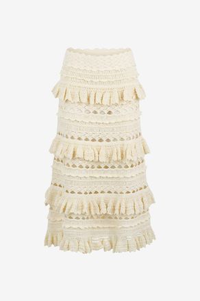 Zimmermann H&auml;kel-Midirock aus Baumwolle Waverly