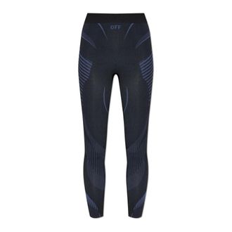 Off-white Dames, Broeken, Blauw, Maat: Xs/S Leer