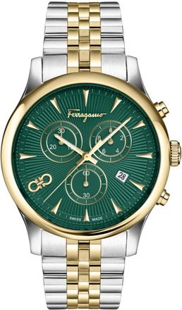 Ferragamo Duo Chrono - Heren - Accessoires - Groen - Maat: ONE Size