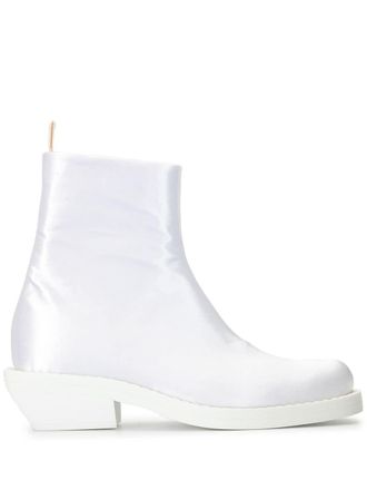 Maison Margiela satin ankle boots - White