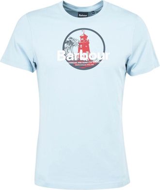 Barbour T-shirt met grafische print - Heren - T-shirts - Blauw - L - Katoen - Tops