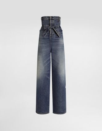 Dolce & Gabbana Denim Trousers - Woman Pants And Shorts Multi-colored 36