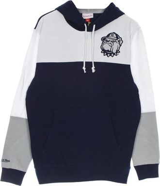 Mitchell & Ness Georgetown Hoyas Hoodie Navy/Wit - Heren - Hoodies - Veelkleurig - S - Katoen - Hoodies & sweatvesten