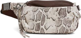 Aim&eacute;e Seeker Leather Sling Bag in Clay Snake/fudge at Nordstrom