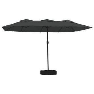Berkfield Home Double-Head Parasol Anthracite 449x245 cm in Dark Grey