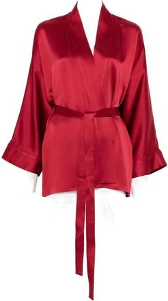 Antonelli Relaxed-Fit Red Jacket With Matching Belt