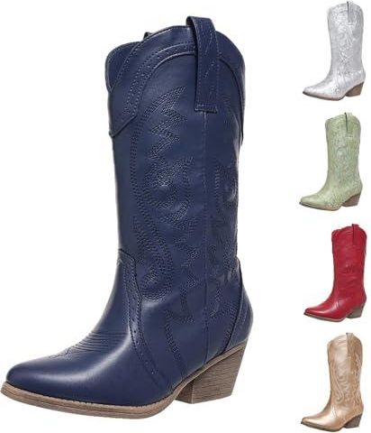 Bottines BOTCAM En Cuir Noir Pour Homme - Style Western à Enfiler - Talon Basque - Pour Équitation Et Moto