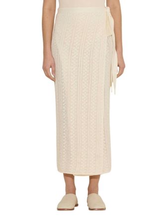 Holzweiler Kelp Crochet Skirt In White
