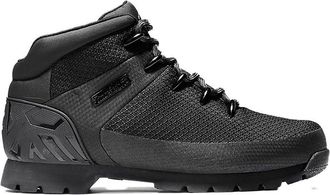 Timberland Mens Euro Sprint Waterproof Mid Hiker Textile Jet Black Boots 10 UK