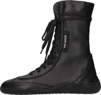 Vic Mati&eacute; Schoenen, Dames, Zwart, 36 EU, Leer, Travel Enkellaarzen