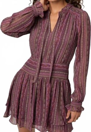 Paige Nantes Mini Dress In Deep Mauve