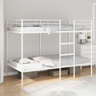 Berkfield Home Bunk Bed without Mattress White 100x200 cm Steel