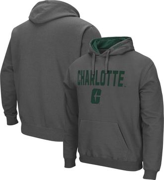 Colosseum Mens Colosseum Charcoal Charlotte 49ers Arch and Logo Pullover Hoodie at Nordstrom, Size Xx-Large