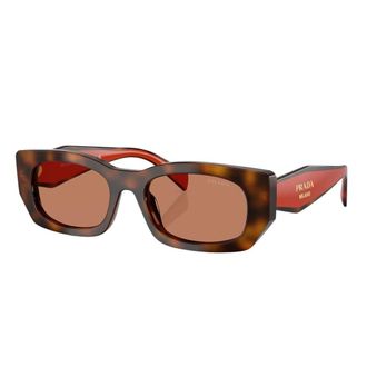 Prada Sunglasses, female, Brown, Size: 53 MM Prb05S D-frame Sunglasses