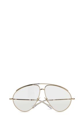 Gucci Womens Gold Metal Glasses Goldgoldtraschain Occhiali Da Sole Sunglasses