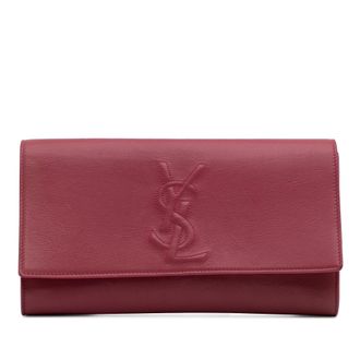 Saint Laurent Pre-owned Womens Cassandra Clutch - Fuschia Leather - One Size