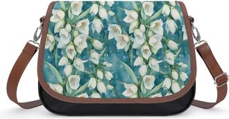 Generic New Mexico Yucca State Flower Womens Crossbody Bag Fashion Shoulder Handbags Message Tote Bag with Adjustable Strap