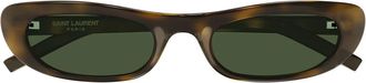 Saint Laurent Sunglasses Sl 557 Shade 002 Brown/Green Women