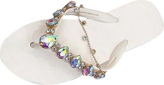 Generic Sparkly Sandals for Women,Womens Ladies Sandals Glitter Sliders Summer Thong Sandal Flat Sandal for Women Sparkly Shoes Flip-Flop,Beach Pool Shoes Non