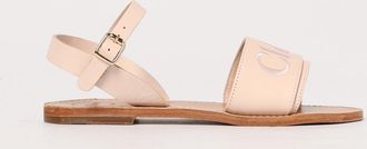 Chlo&eacute; Sandalo Chlo&egrave; in pelle con logo ricamato