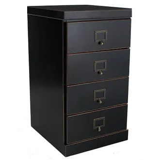 Ballard Designs 4-Drawer Cabinet - Rubbed Black - Ballard Designs
