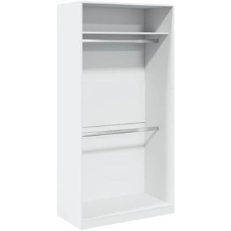 vidaXL Vidaxl - Armario De Madera Contrachapada Blanco 100x50x200 Cm