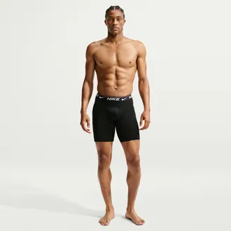 Nike Mens Ultra Comfort Dri-FIT Long Boxer Briefs (3-Pack) in Grey | KE1263-032