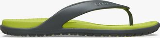 Crocs Mens Crocs COAST FLIP Mens Flip-flops Slate Grey/Citrus - Green - Size: 11