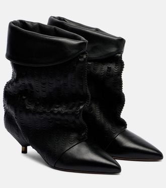 Isabel Marant Edrika 45 laser-cut leather ankle boots