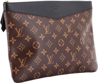 Louis Vuitton Pouch Daily in tela con monogramma - Marrone