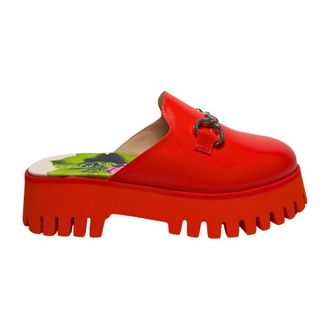 John Richmond Mules, female, Red, Size: 11 US sandali Pelle