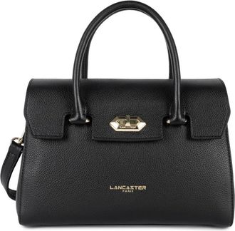 Lancaster Flap Handtas met Metalen Sluiting - Dames - Handtassen - Zwart - ONE Size - Leer - Tassen