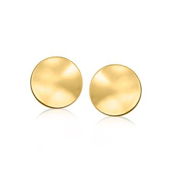 Ross-Simons Italian 10kt Yellow Gold Disc Earrings