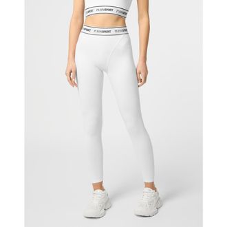 Plein Sport Fleece Jogging Leggings Women in White at Nordstrom, Size X-Small