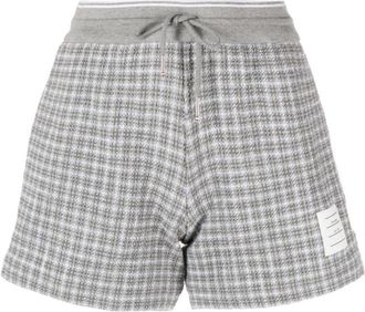 Thom Browne Grey Tweed Track Shorts