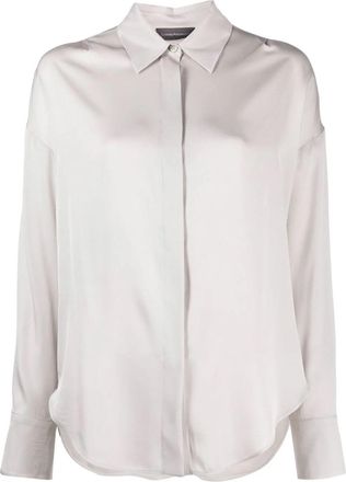 Lorena Antoniazzi Grey Luna Flowing Long-Sleeve Shirt