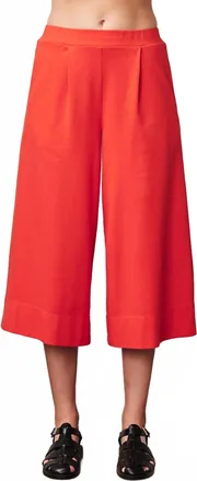Stateside Ponte Culotte Pants In Candy Apple